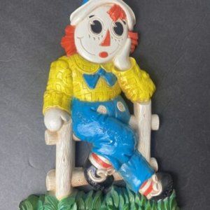 1977 Raggedy Ann & Andy Wall Hanging Decor (ANDY ONLY) Bobbs-Merrill Company
